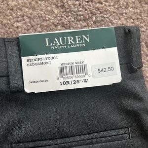 NWOT Boy Lauren Ralph Lauren Dress Suit Pants, Medium Grey, Size 10R/25”W